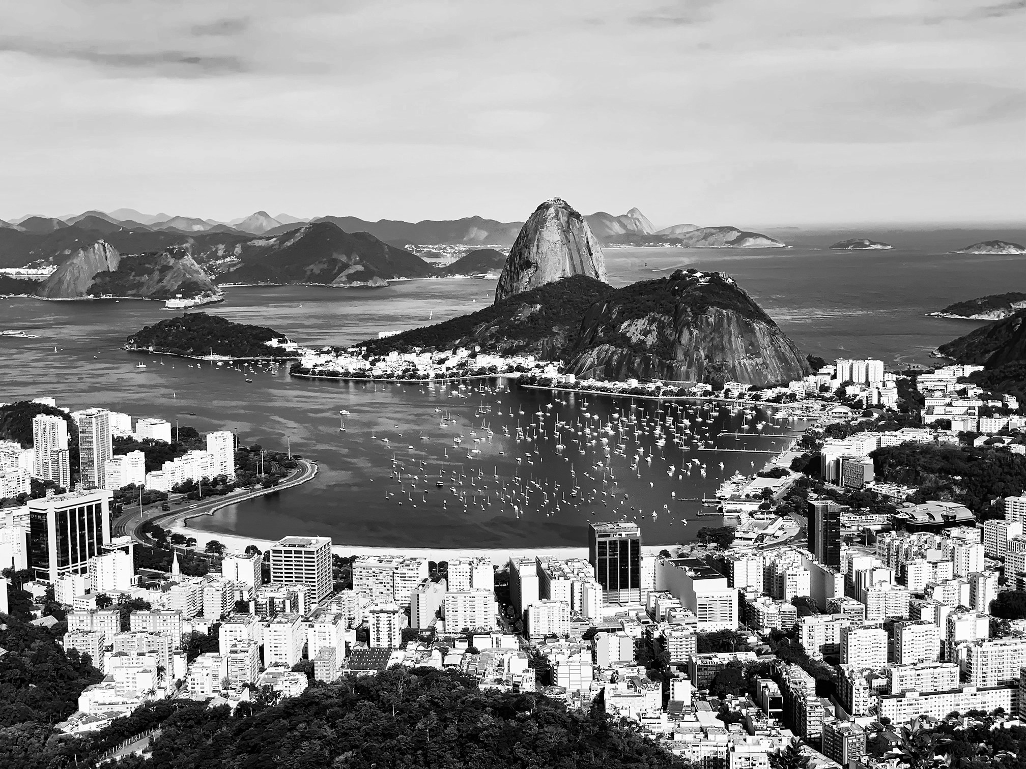 City of Rio de Janeiro with Sugarloaf Mountain in the back