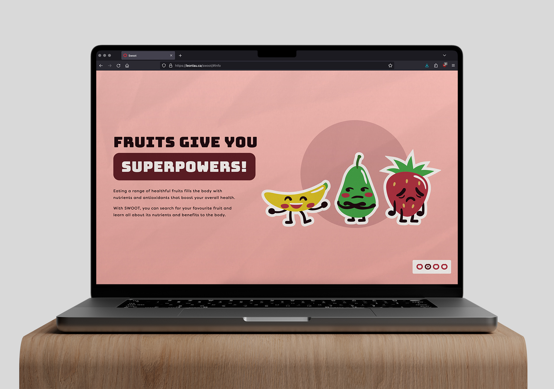 Laptop mockup of Swoot